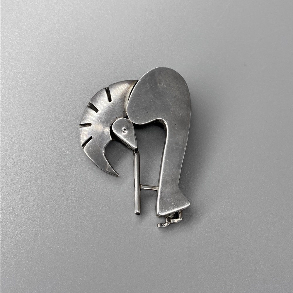 Vintage Sterling Kokopelli Pendant Signed Navajo